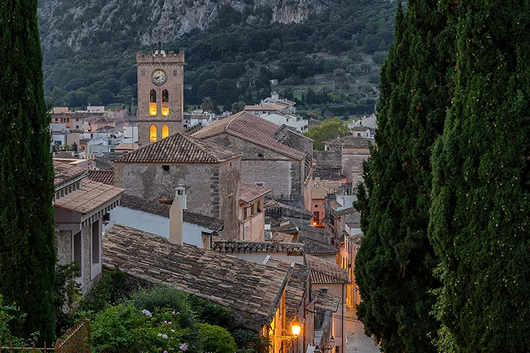 Vista desde el Calvario del pueblo de Pollensa