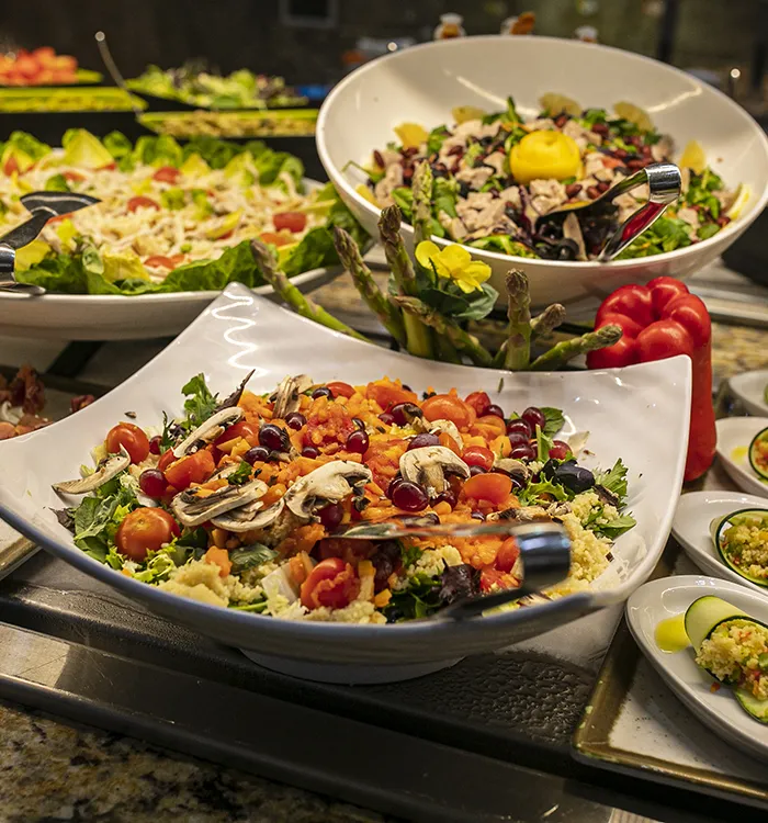 Irina Restaurant at hotel Condesa Salads at Irina Restaurant at hotel Condesa