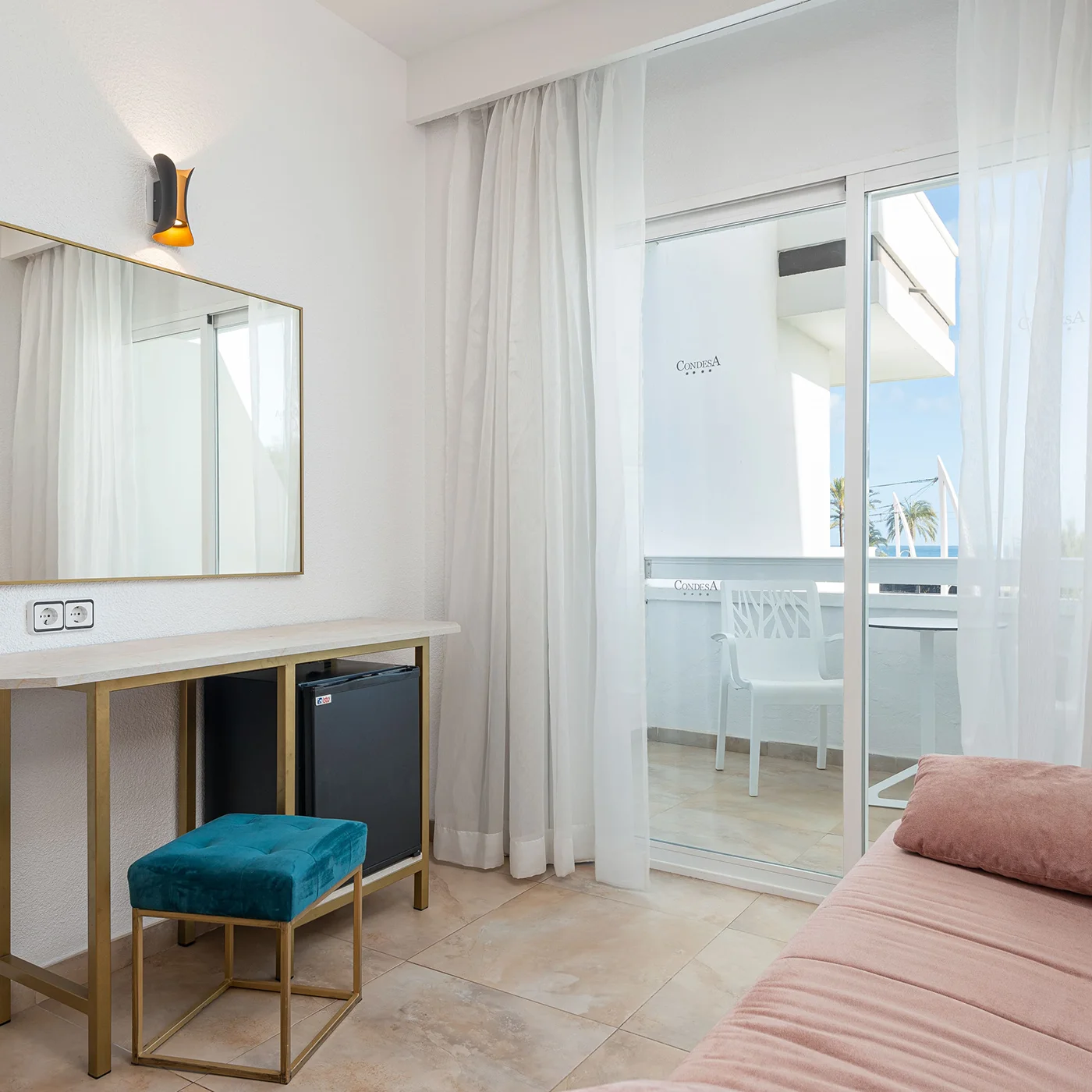 Furnished balcony and work desk