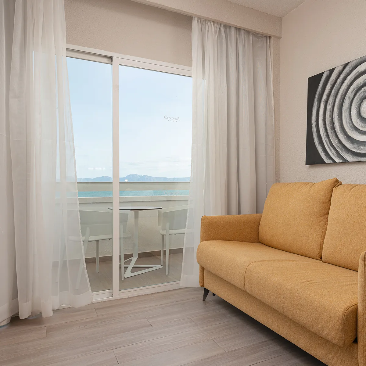 Sofa next to the balcony