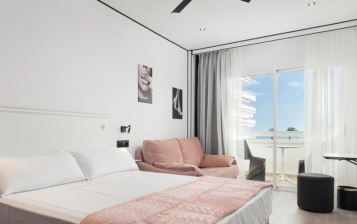 habitación doble vista al mar hotel condesa