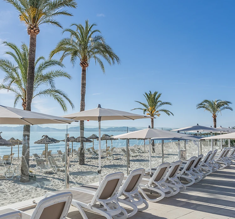 zona de hamacas frente a la playa  hotel condesa