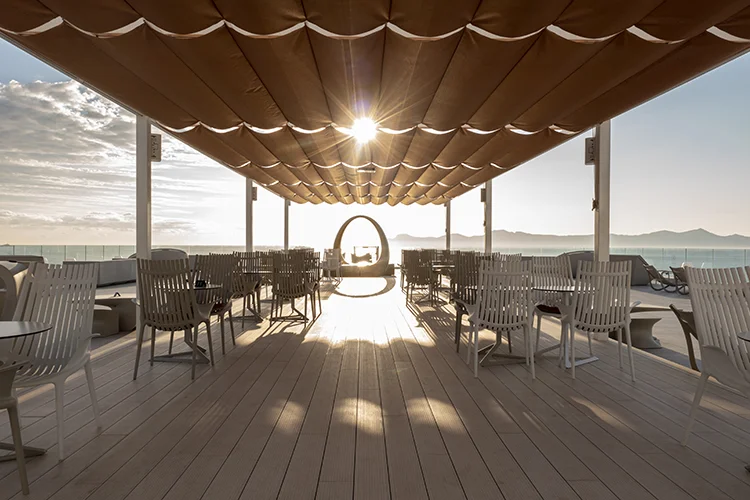 vista del amanecer en sky bar Amanecer skybar hotel condesa