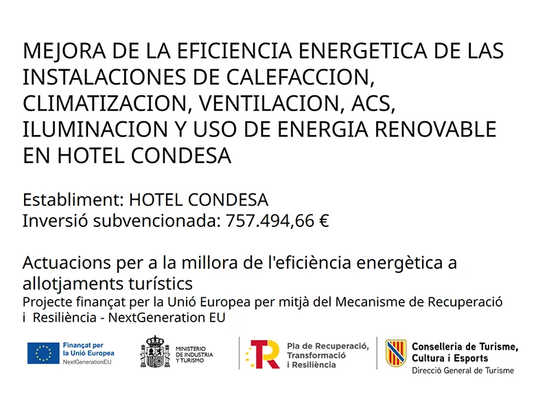 Energy Efficiency Recognition for Hotel Condesa